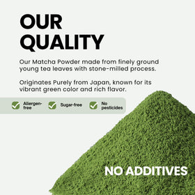 Matcharl airtight-sealed package, ensures peak freshness and aroma.