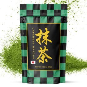 Matcharl matcha powder tin front, premium ceremonial grade for daily tea rituals