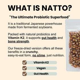 Matcharl natto packaging and label showcase clean ingredients and Japanese craft