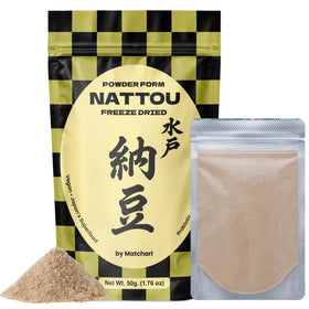 Matcharl natto powder bottle for convenient everyday use.