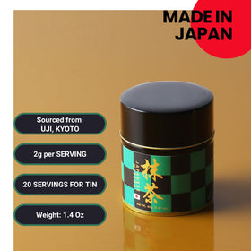 Matcharl smooth-balanced matcha powder close-up, ideal for creamy latte preparation.