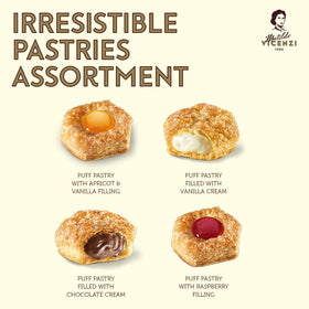 Matilde Vicenzi Millefoglie Italia cookie tin, side view, premium pastry selection.