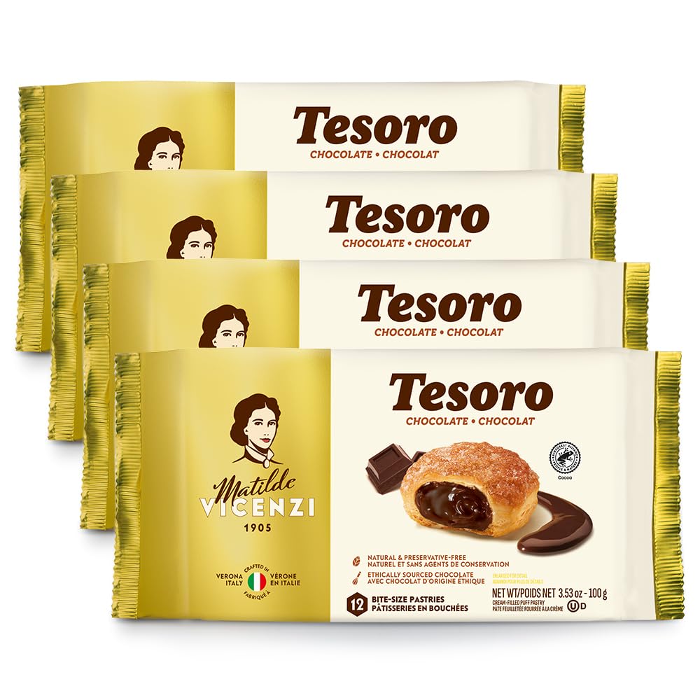 Matilde Vicenzi Tesoro chocolate cream pastry with rich filling, refined indulgence.