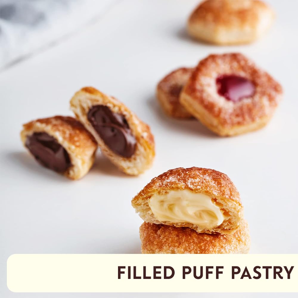 Tesoro puff pastry shows crisp layers and butter-forward flavor.
