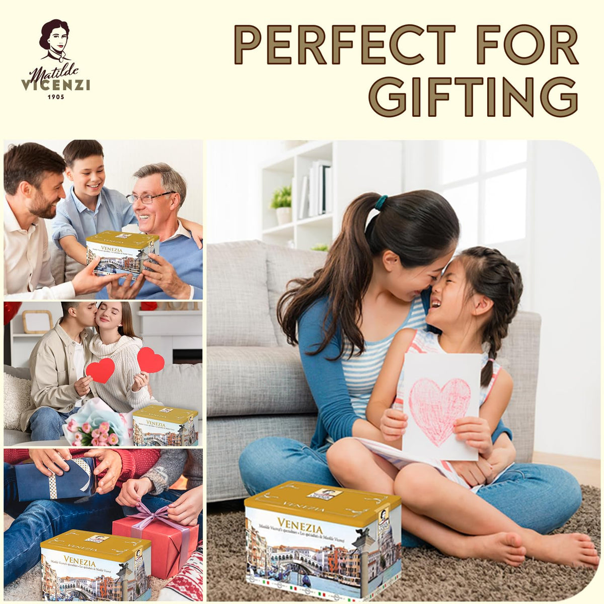 Matilde Vicenzi Venezia gift tin crispy cookies for cozy moments