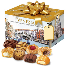 Matilde Vicenzi Venezia gift tin with Venice view, ideal for elegant gifts