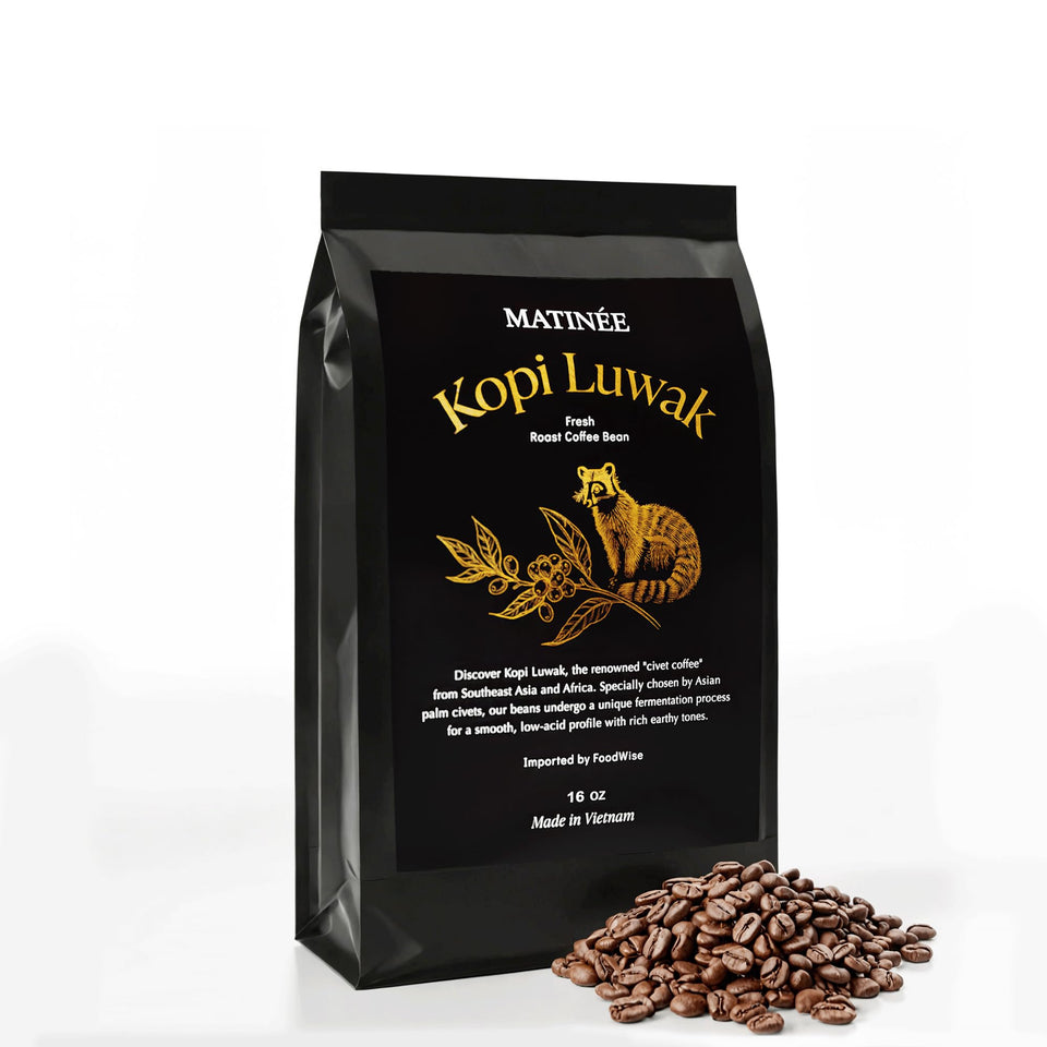 MATINEE Kopi Luwak beans ready for grind and brew