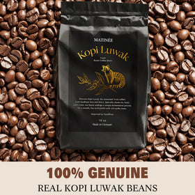 Brewed MATINEE Kopi Luwak cup with smooth finish