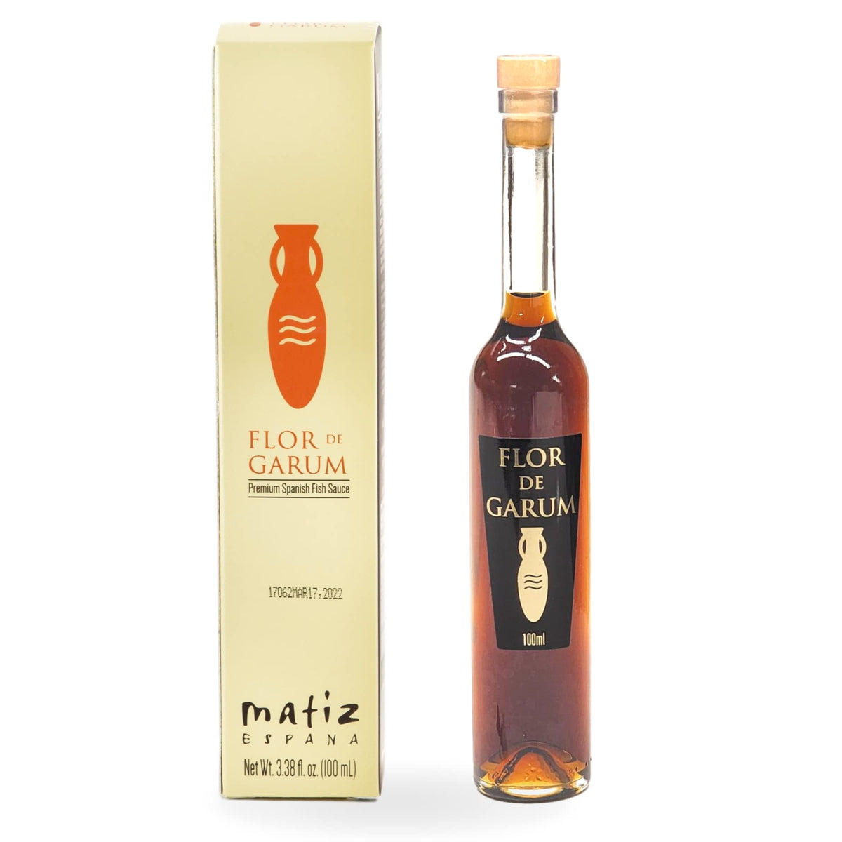 Matiz Espana Garum bottle with rich umami for dressings and sauces.