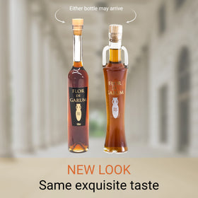 Matiz Espana Garum label closeup, premium Roman recipe heritage.