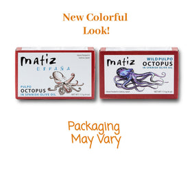 Matiz pulpo closeup highlights moisture ideal for tapas plates