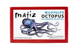 Matiz Pulpo wild-caught octopus in olive oil, ideal for tapas and quick meals