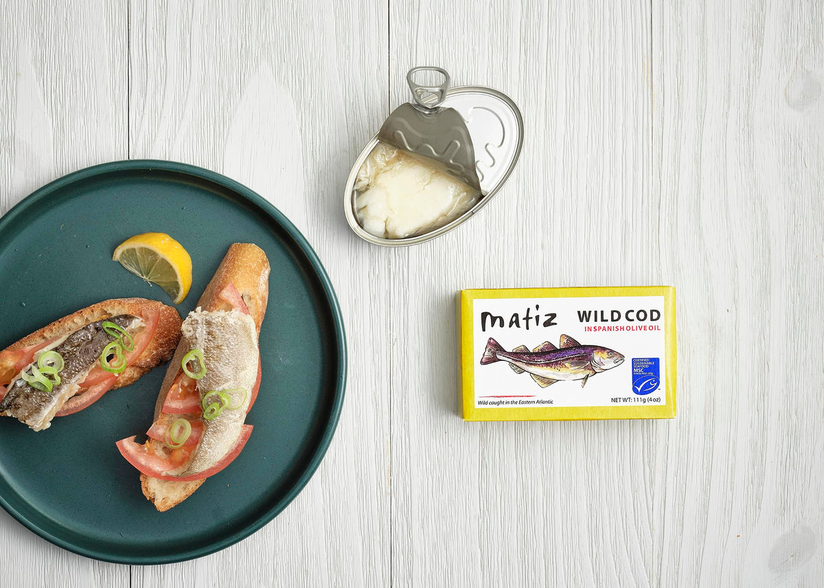 Matiz Wild Cod olive oil fillets with flaky texture