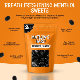 Matlow's licorice candy kosher-certified by Manchester Bais Din.