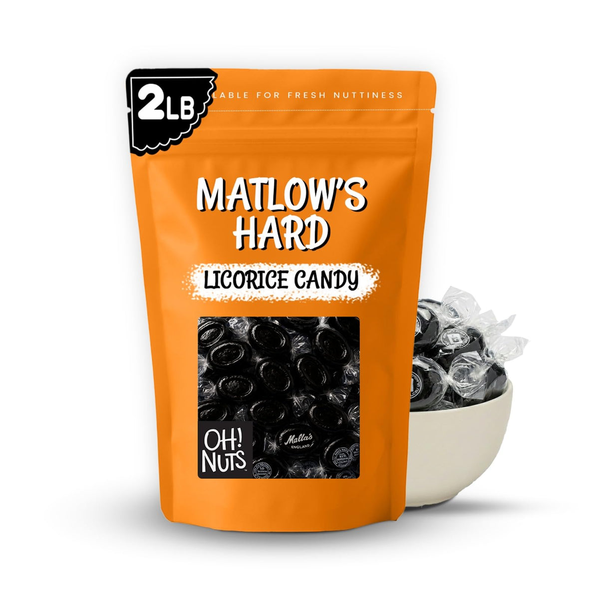 Matlow's licorice candy wrapper close-up, ideal for gifting and sharing.