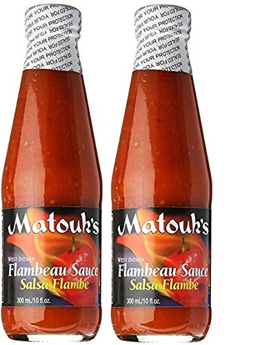 Matouk's Flambeau sauce bottle with bold flavor for marinades and finishing dishes.