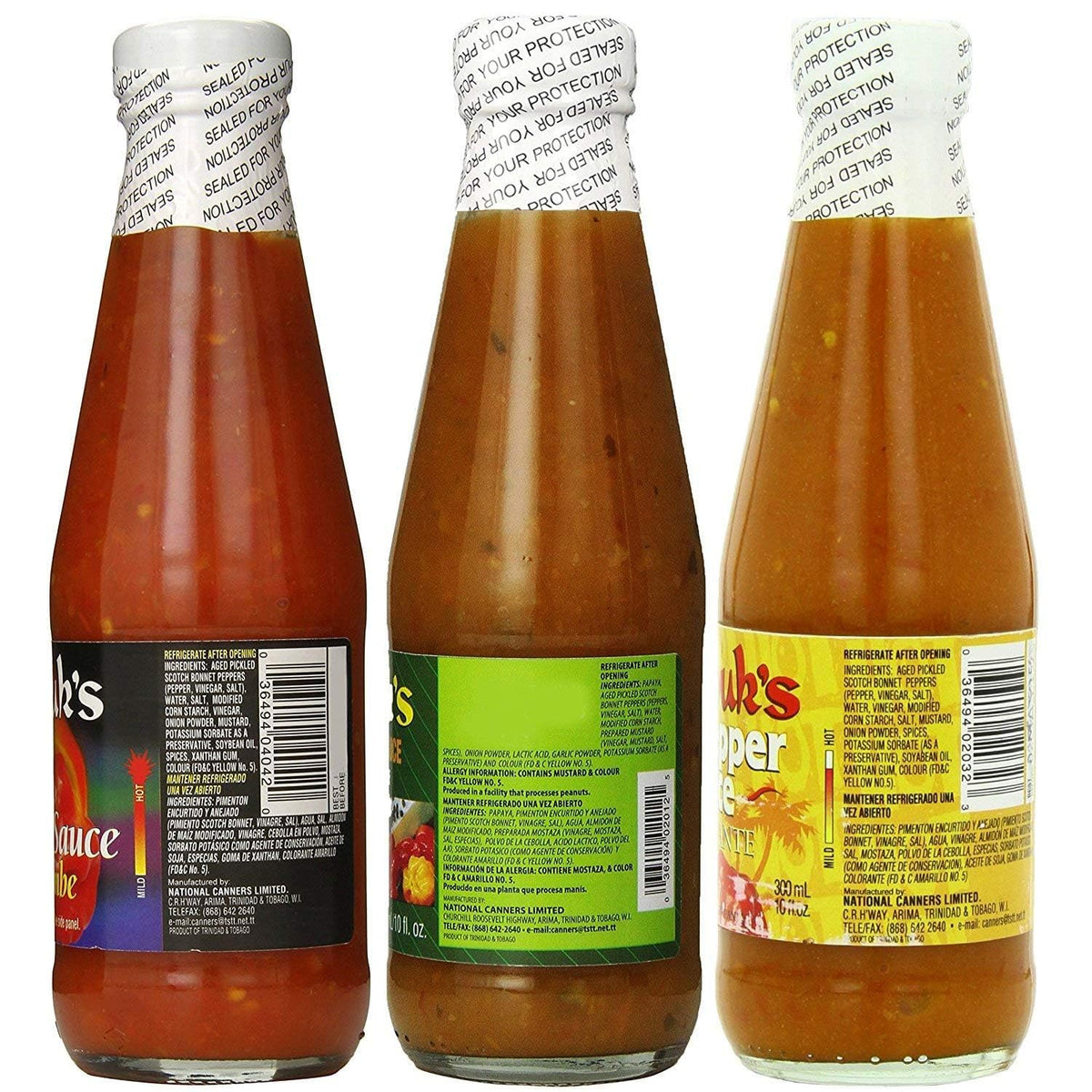 Matouk's Hot Pepper Sauce bottle, blazing peppers for kickable dishes.