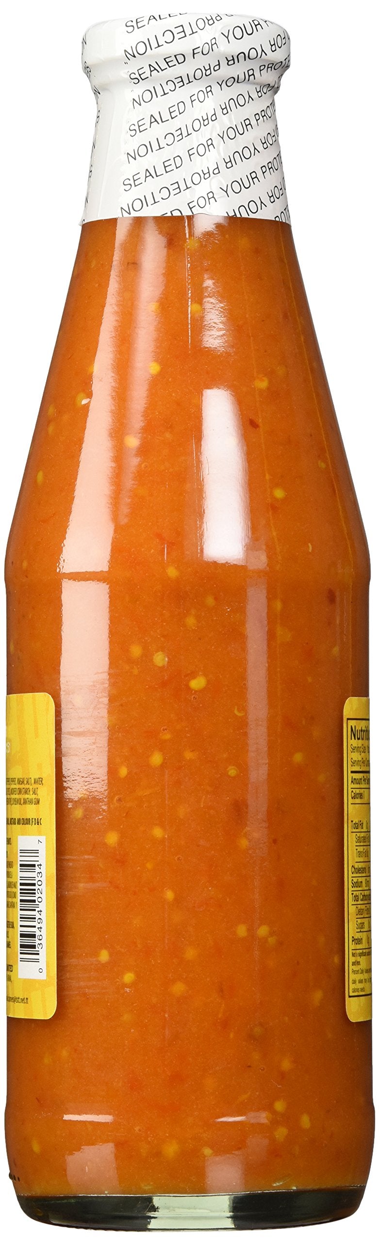 Matouk's label close-up highlights authentic Trinidad and Tobago recipe.