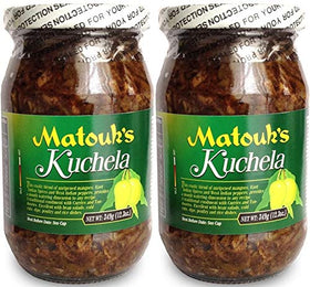 Matouk's KUCHELA two jars on shelf, ideal for pantry staples and everyday use.