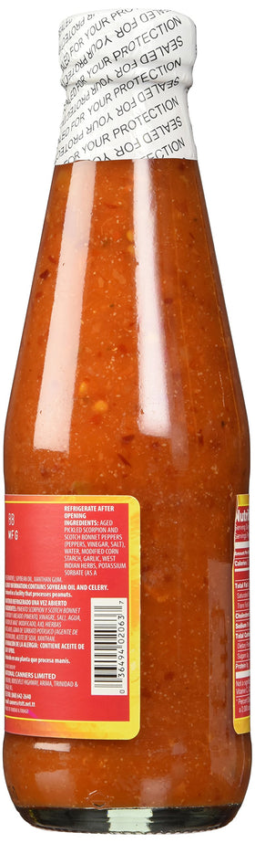 Matouk's Trinidad Scorpion sauce closeup rich color for bold flavor.