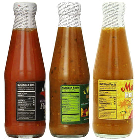 Matouk's West Indian Hot Pepper Sauce bottle, medium heat with fruity notes.
