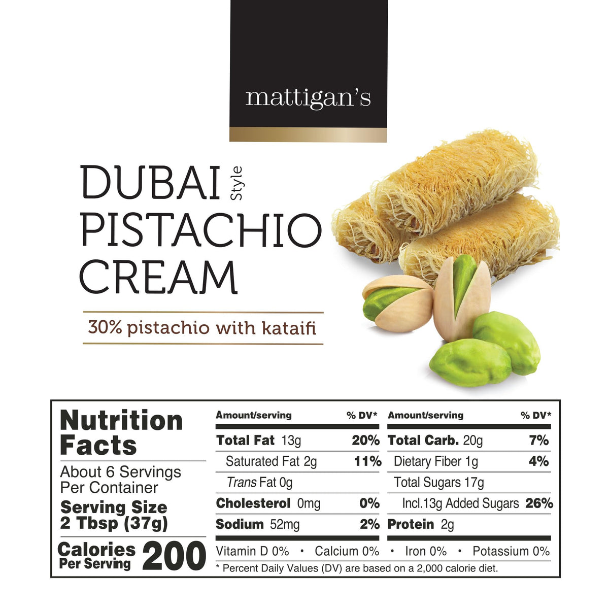 Dessert-ready drizzle on pastries from Mattigan's pistachio cream collection.