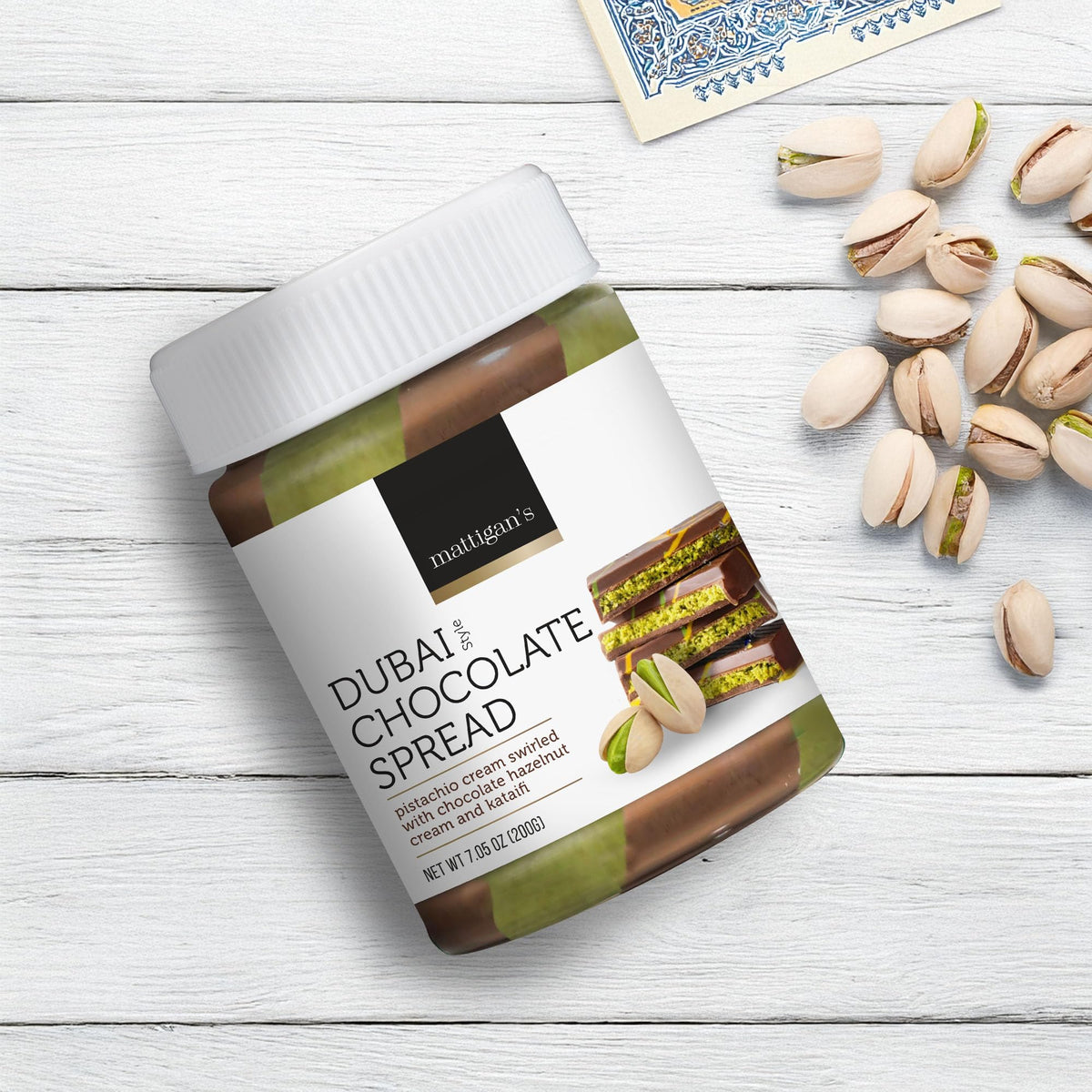 Mattigan's Dubai Style Chocolate Spread drizzled over ice cream for a decadent finish.