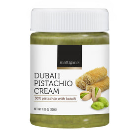 Mattigan's Dubai-style pistachio cream jar ready for a luxurious breakfast spread.