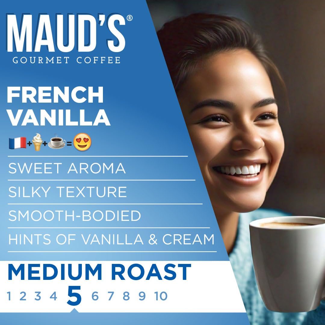 Maud's 100% Arabica beans deliver balanced flavor and inviting aroma.
