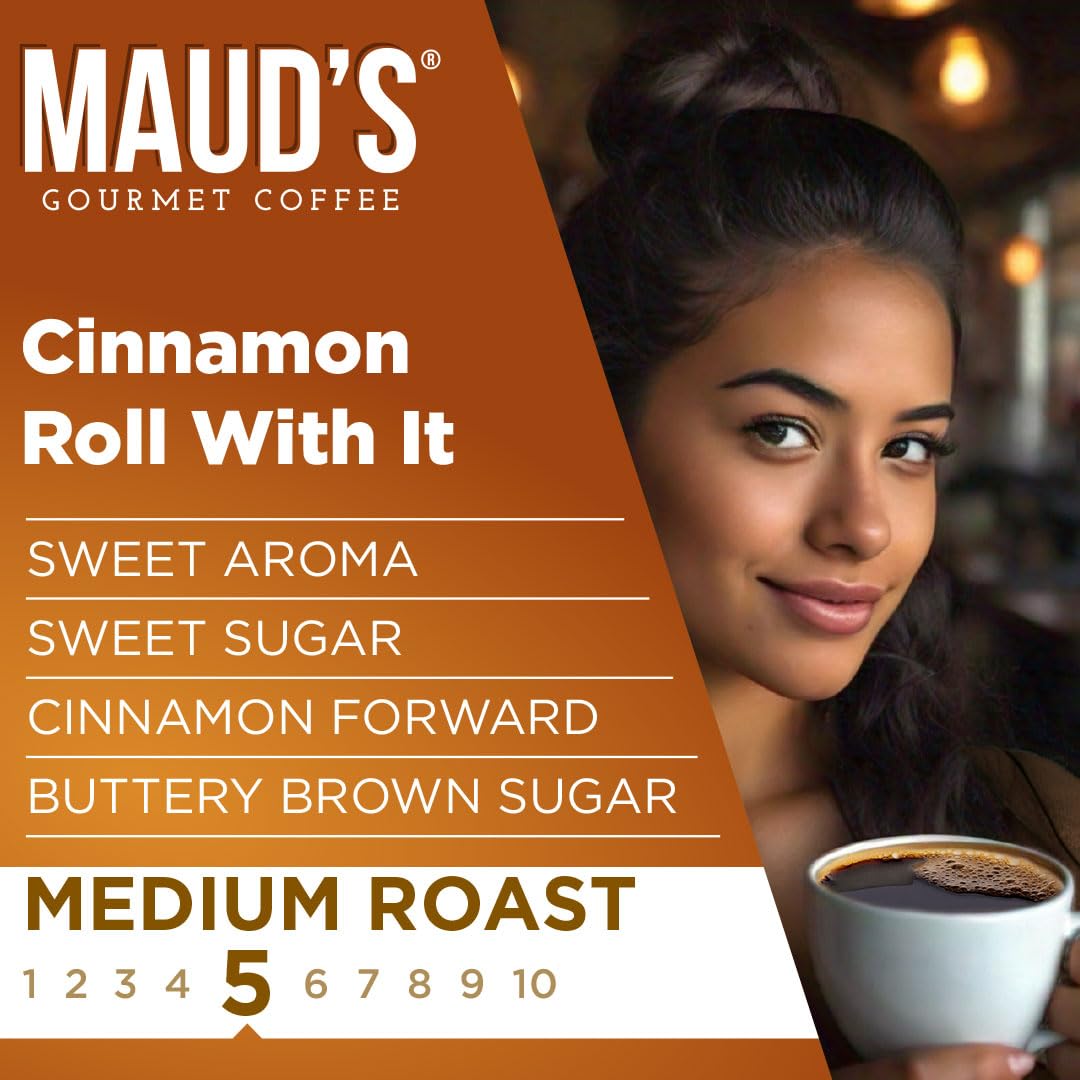 Maud's 100% Arabica beans close-up, premium flavor profile
