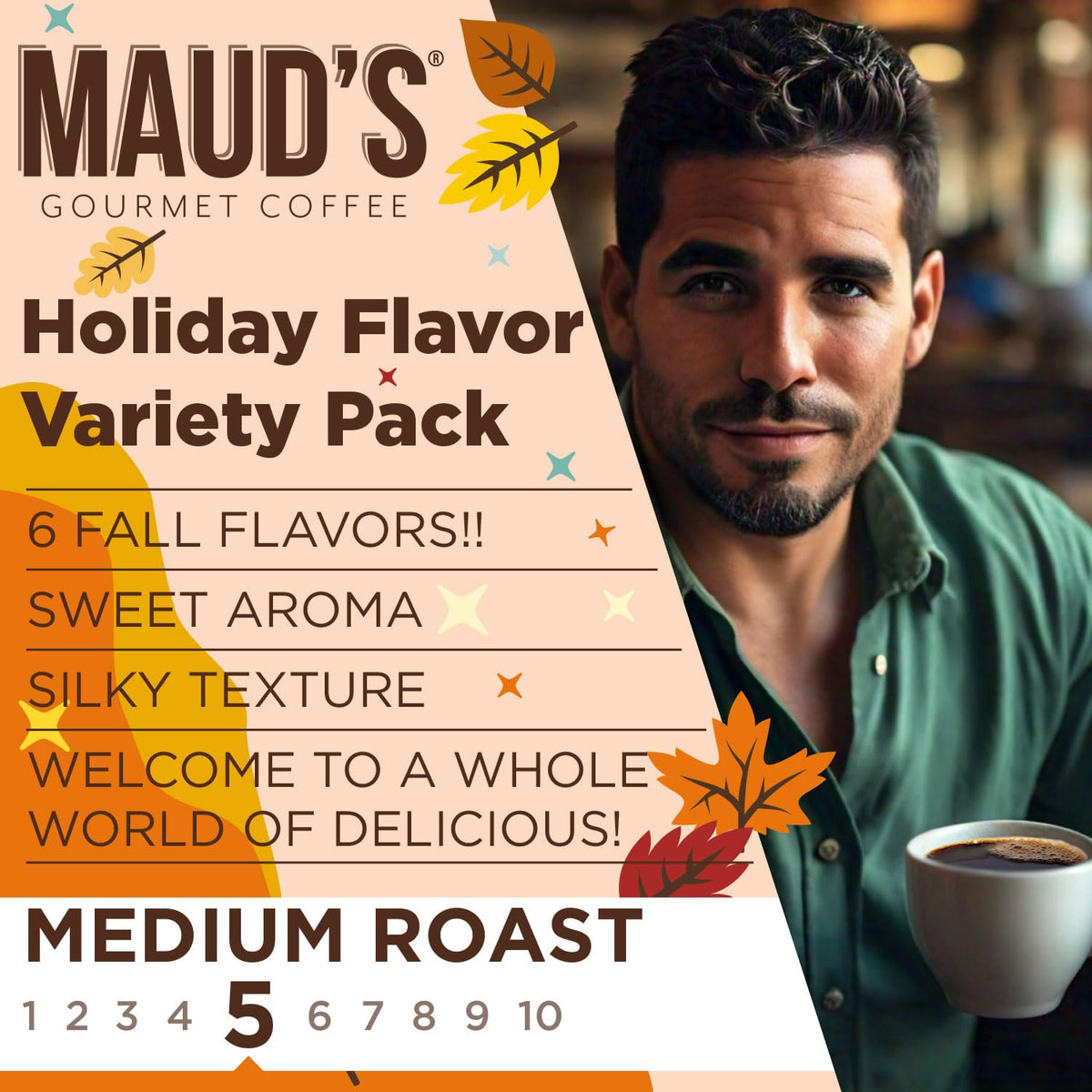 Maud's Bourbon Street Pecan Praline pod for indulgent, nutty notes in every cup.