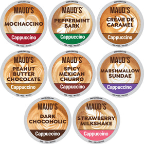 Maud's Cappuccino Delights Creme De Caramel pods for a creamy caramel-inspired cup