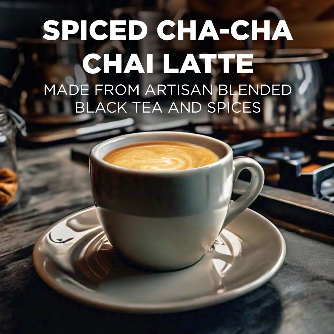 Maud's chai latte pods in a mug deliver a warm, comforting cup.