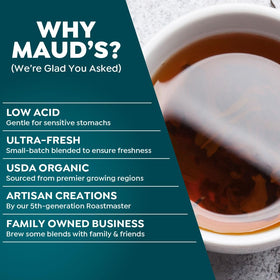 Maud's chai tea pods bring warm spice in a single cup.