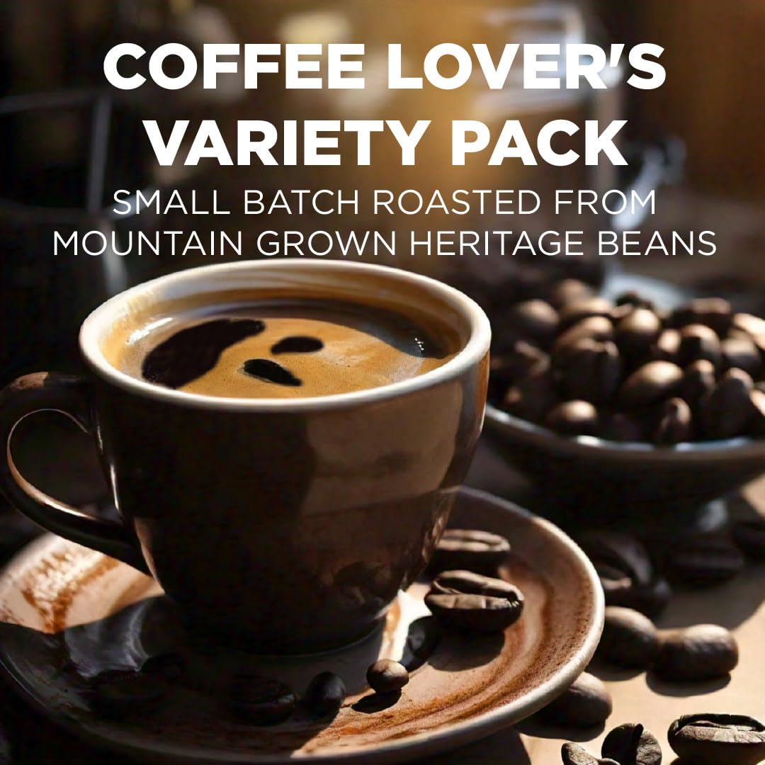Maud's Coffee Lovers 16 Flavors display—varied profiles for morning choices.