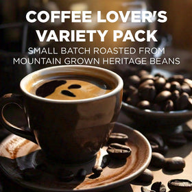 Maud's Coffee Lovers 16 Flavors display—varied profiles for morning choices.