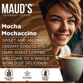 Maud's  dairy-free coffee pod cup ready for pour