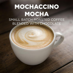 Maud's dark chocolate mocha pod brew close-up with inviting aroma