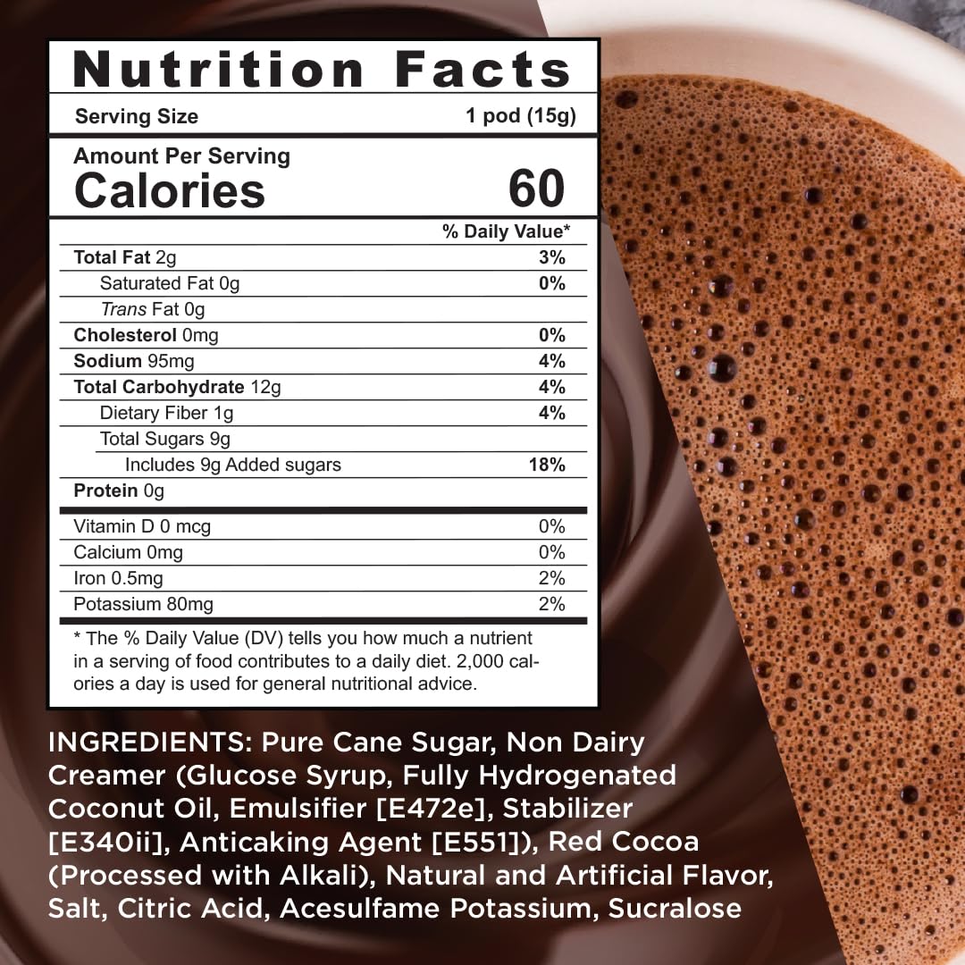 Maud's Dark Hot Chocolate pods used to make iced cocoa.
