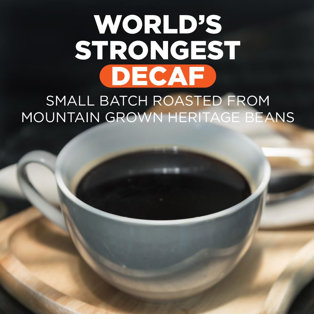Maud's decaf dark roast pod closeup highlighting rich aroma and full body