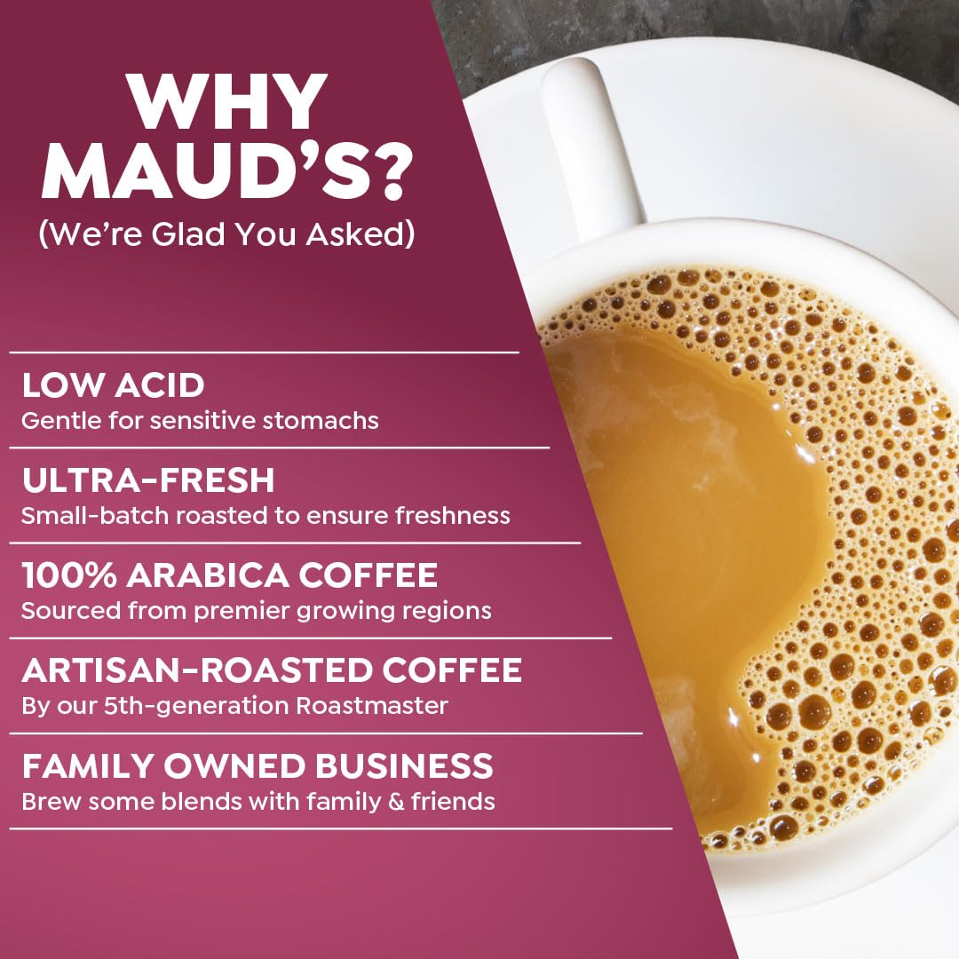 Maud's Decaf French Toast pods evoke cozy breakfast aromas.