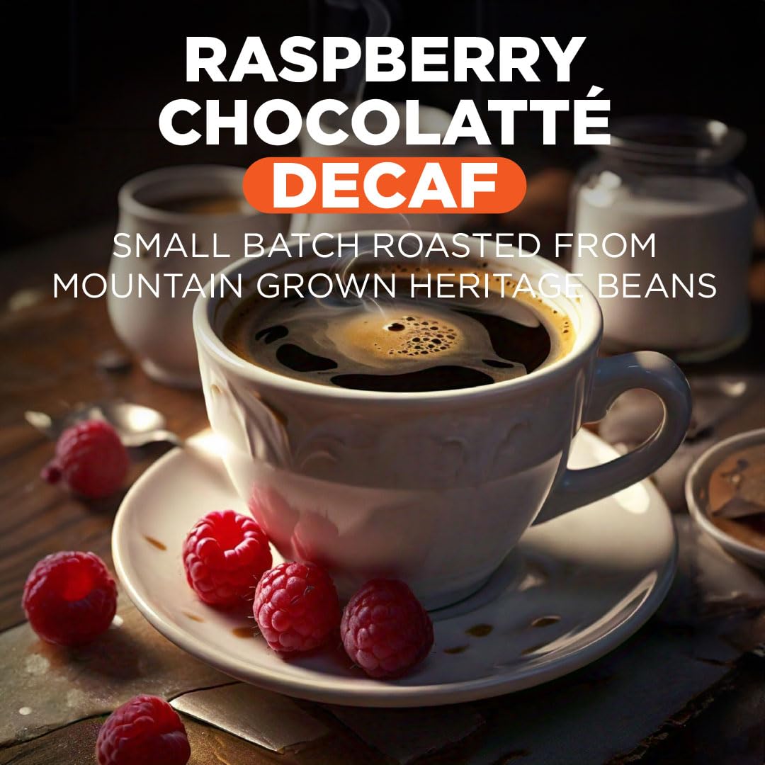 Maud's decaf medium roast pods close-up, rich aroma without caffeine