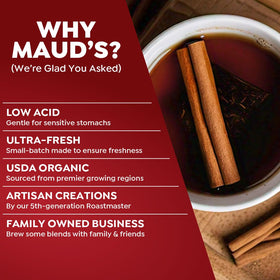 Maud's tea pods lid demonstrates easy recycling and single-serve convenience