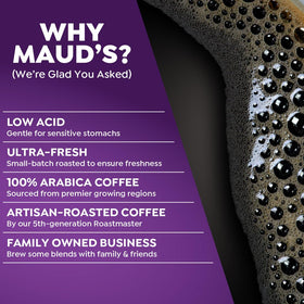Maud's Half Caff cinnamon roll flavor pods for a cozy breakfast ritual.