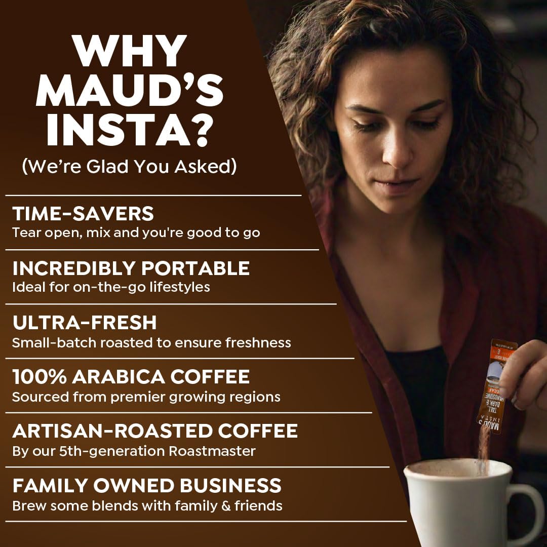 Maud's hot or iced coffee cup ready in minutes with water
