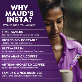 Maud's hot or iced coffee setup for versatile brewing anytime
