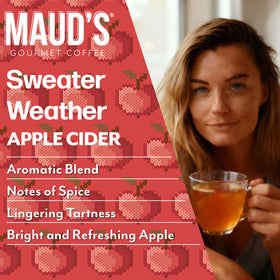 Maud's Keurig compatible cider pod brewing a cup quickly