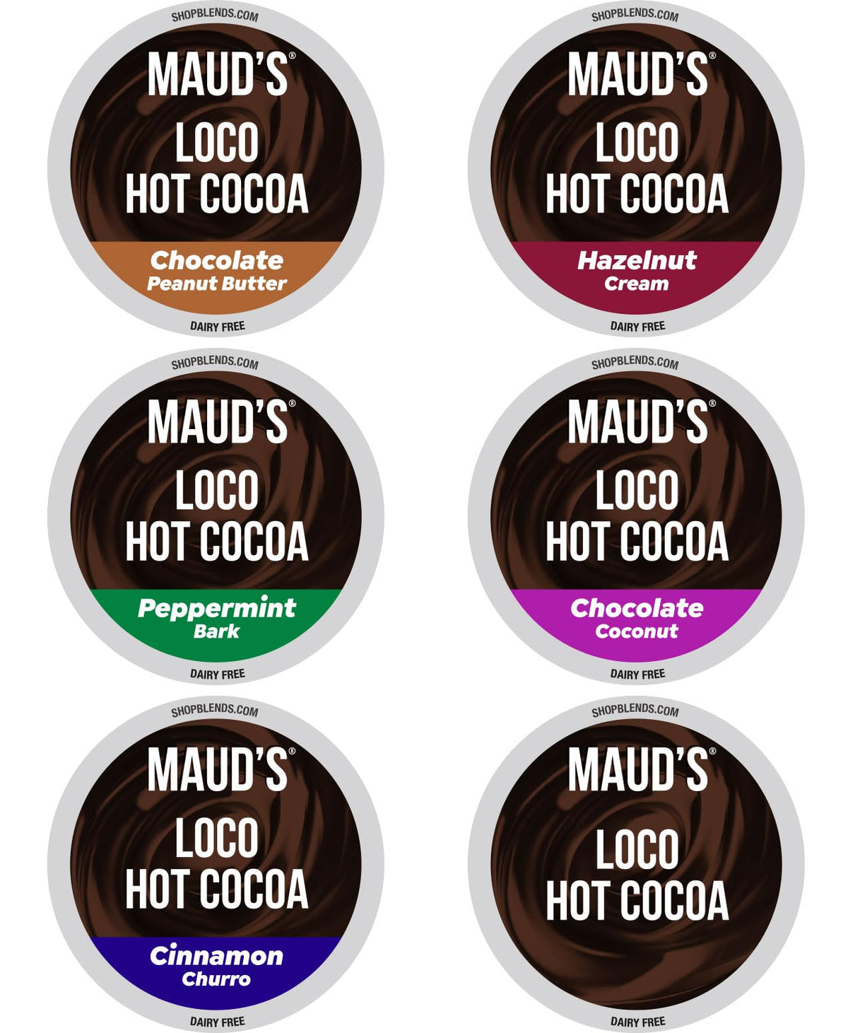 Maud's loco hot cocoa original pod in a mug for a cozy treat.