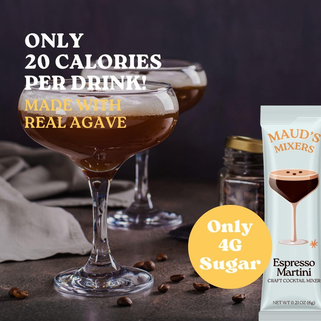 Maud's Mixers Espresso Martini mocktail setup ideal for entertaining guests.