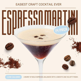 Maud's Mixers Espresso Martini ready with vodka for fast, bar-quality cocktails.